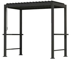 Dark Pavėsinė MIRADOR BBQ 2,55x1,5m, tamsiai pilka