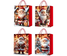Home4You Dovanų maišelis „FUN SANTA S“, 18x24x8,5 cm, įvairių spalvų