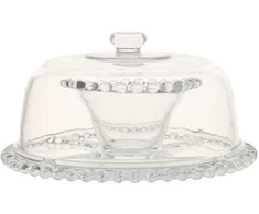 Home4You Stiklinė lėkštė 3in1 torto lėkštė D31xH23cm