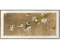 Frame Paveikslas su rėmeliu 60x120cm, paukštis ant aukso