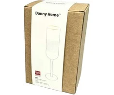 Home4You Šampano taurės su auksiniu kraštu, 2 vnt., aukštis 24,1 cm, 270 ml