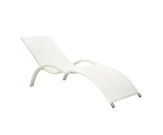 Home4You Gultas MERIDIAN, 180x75xH73cm, rėmas: aliumininis su plastikinių vytelių apdaila, spalva: balta