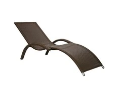 Home4You Gultas MERIDIAN, 180x75xH73cm rėmas: aliumininis su plastikinių vytelių apdaila, spalva: ruda