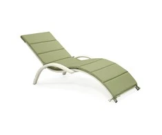 Gultas MERIDIAN, 180x75xH73cm, rėmas: aliumininis su plastikinių vytelių apdaila, spalva: balta