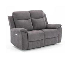 Home4You Atlošiamoji sofa MILO 2, dvivietė, 155x96xH103cm, su elektriniu mechanizmu, pilka