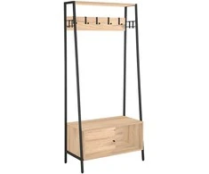 Home4You Prieškambario lentyna HANNES 84x40xH180cm Rustic melaminas