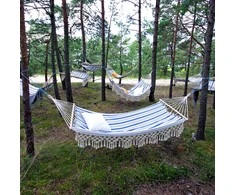 Home4you Hamakas ROMANCE mėlynai dryžuotas