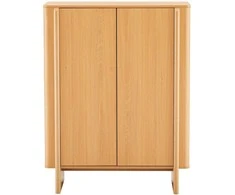 Home4You Highboard MORBEN 100x42xH130cm, melamine with oak decor