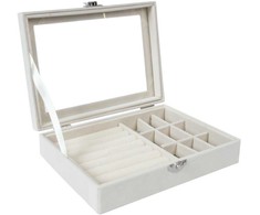 Juvelyrinių dirbinių dėžutė SEZANE 20x15x4,5 cm, balta