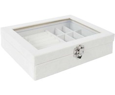 Juvelyrinių dirbinių dėžutė SEZANE 20x15x4,5 cm, balta
