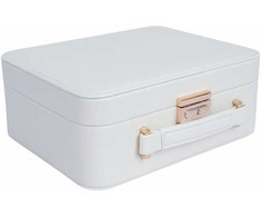 Home4You Papuošalų dėžutė SEZANE TRAVEL 23,5×18,5x9cm, balta