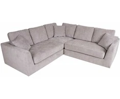 Home4You Kampinė sofa EDRA Šviesi Pilka 241x241 cm