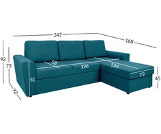 Home4You Kampinė sofa-lova INGMAR Žalia