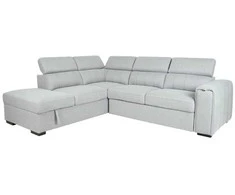 Home4You Kampinė sofa-lova ODELIA-2 LC, pilka