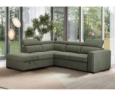 Home4you Kampinė sofa-lova ODELIA-2 LC Žalia