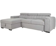 Home4You Kampinė sofa-lova ODELIA LC, pilka