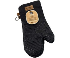 Kelioninis Home4You Orkaitės pirštinės ANNELI 2 vnt., aukštis 31 cm, juodos