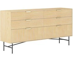 Fotelis Home4You Komoda BASSEL 120x40xH80cm, 3D melaminas