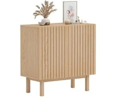 Fotelis Home4you Komoda SUNNY Ąžuolo Melamino, Briaunotos Durelės, 80x40xH80cm
