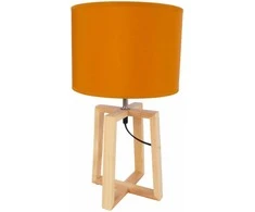 Home4You Lamp Stalinis šviestuvas WOODEN H44,5cm, ochra