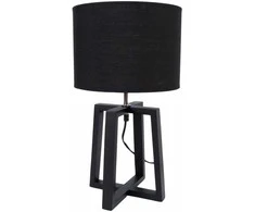 Home4You Dark Stalinis šviestuvas WOODEN H44,5cm, tamsiai pilkas