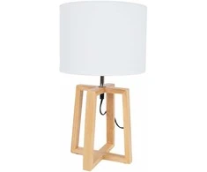 Home4You Lamp Stalinis šviestuvas WOODEN H44,5cm, baltas