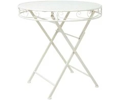 Home4You Stalas SANDY D70xH73cm, senovinis baltas