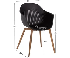 Home4You Mėlyna Chair Mėlynas HUG juodas