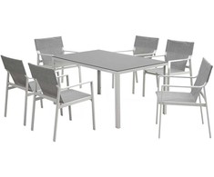 Lauko baldų komplektas OSMAN, stalas su 6 kėdėm