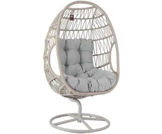 Home4You Poilsio krėslas CASSIA Besisukantis 85x85xH151cm Smėlio