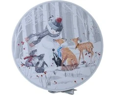 Home4You Lėkštės MIA SNOW D26cm 2vnt dovanų dėžutėje