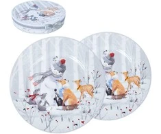 Home4You Lėkštės MIA SNOW D26cm 2vnt dovanų dėžutėje