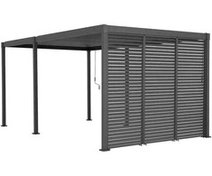 Dark Žaliuzių sienelė pavėsinei MIRADOR-80/88, tamsiai pilka