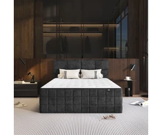 „Continental“ lova „EVENING ZONE“, 160 × 200 cm, tamsiai pilkos spalvos