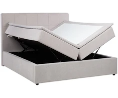 Lova Home4You Continental bed KUKA MOON 160x200cm light pilkas, with storage