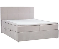 Lova Home4You Continental bed KUKA MOON 160x200cm light pilkas, with storage