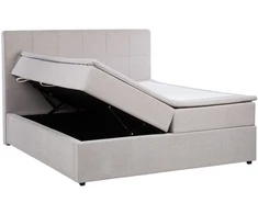Lova Home4You Continental bed KUKA MOON 160x200cm light pilkas, with storage
