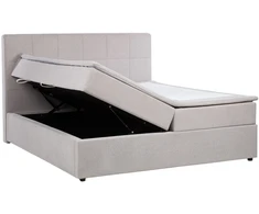 Lova Home4You Continental bed KUKA MOON 180x200cm light pilkas, with storage