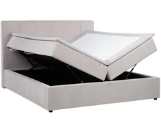 Lova Home4You Continental bed KUKA MOON 180x200cm light pilkas, with storage