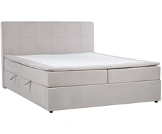 Lova Home4You Continental bed KUKA MOON 180x200cm light pilkas, with storage