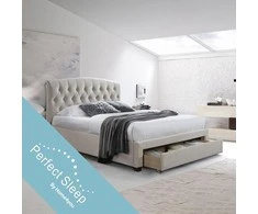 Home4you Lova NATALIA su čiužiniu HARMONY TOP 160x200cm Šampano spalva