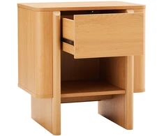 Lova Home4You Night stand MORBEN 55x42xH60cm, melamine with oak decor
