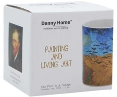 Home4You Mug PAINTING ART H9.5cm 350ml "Wheatfield with Crows"