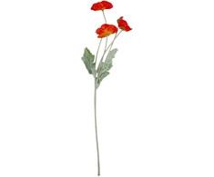 Dirbtinė gėlė „FLOWERLY“ „Aguona“, raudona arba oranžinė, įvairių spalvų rinkinys