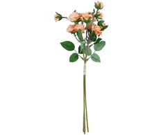 Dirbtinės gėlės „FLOWERLY“, 4 vnt. „Krūminių rožių“ puokštė, įvairių spalvų