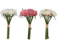 Dirbtinė gėlė „FLOWERLY“ (20 cm), 9 vnt. pavasario gėlių puokštė, įvairių rūšių