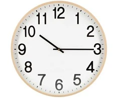 Home4You Wall clock WOODY D50cm, light ruda