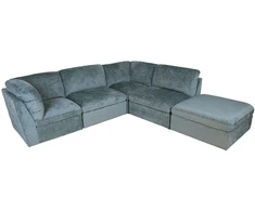 Lova Modulinė sofa „SAMOA“, 5 dalių, vandenyno žalios spalvos