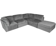 Lova Modulinė sofa „SAMOA“, 5 dalių, pilka