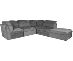 Lova Modulinė sofa „SAMOA“, 5 dalių, pilka